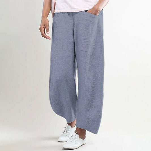 Cécile | Pantalon Décontracté de Couleur Unie