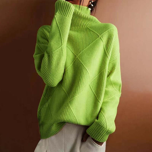 Valentine | Pull en Tricot Décontracté de Couleur Unie