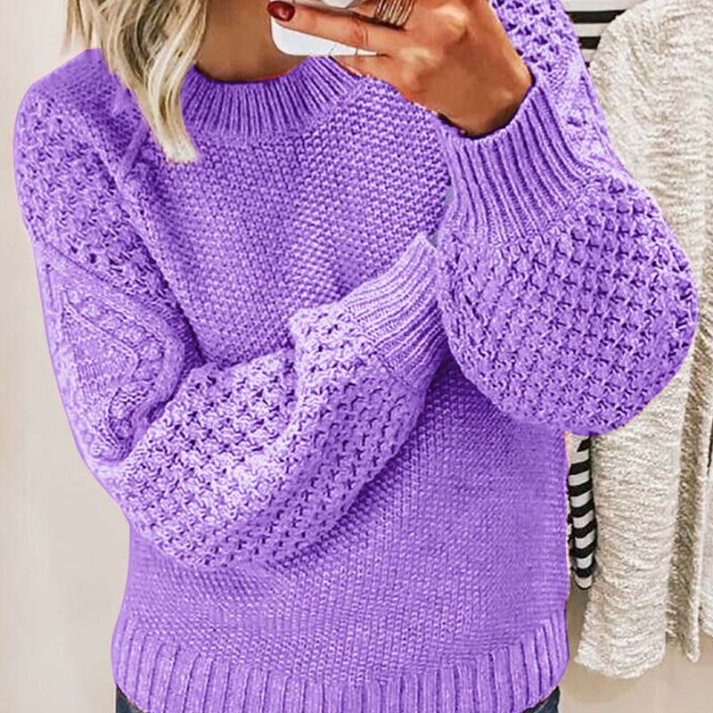 Ursule | Pull en Tricot Décontracté de Couleur Unie