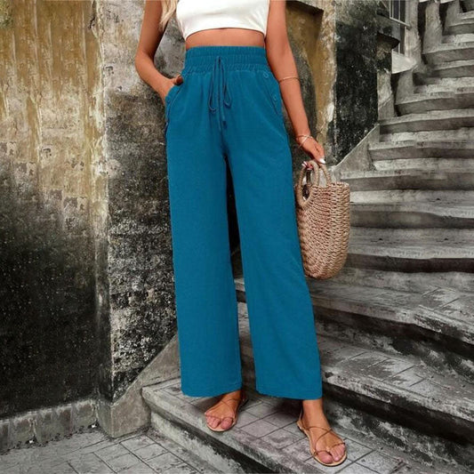 Danièle | Pantalon Décontracté de Couleur Unie