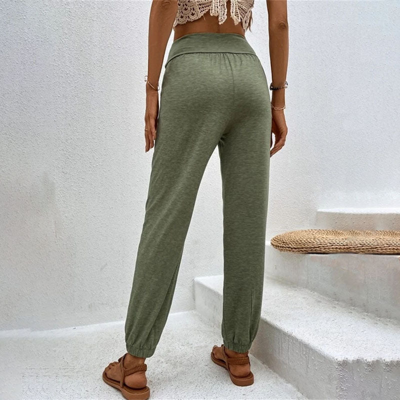 Ghislaine | Pantalon Décontracté de Couleur Unie