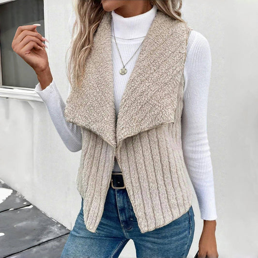 Cardigan Décontracté de Couleur Unie