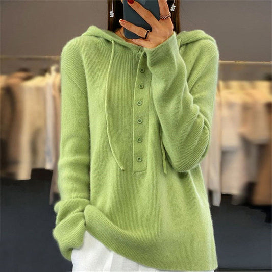 Adèle | Pull à Capuche de Couleur Unie