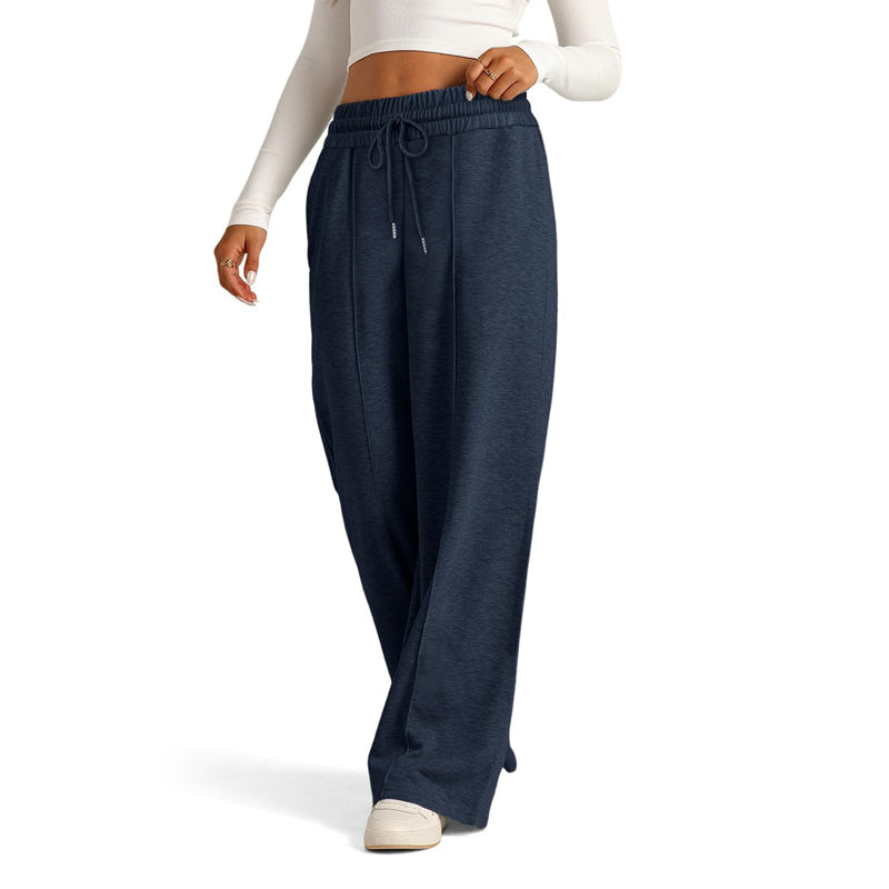 Pantalon Décontracté De Couleur Uni