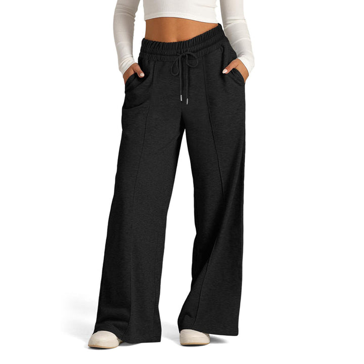 Pantalon Décontracté De Couleur Uni