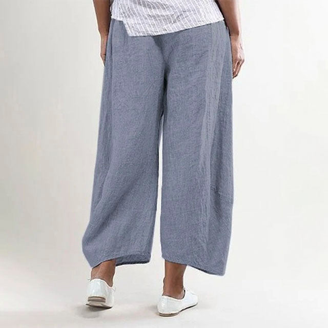 Cécile | Pantalon Décontracté de Couleur Unie