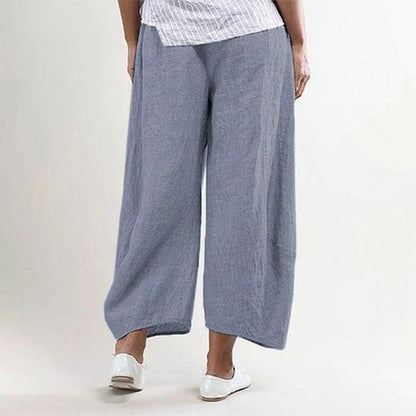 Cécile | Pantalon Décontracté de Couleur Unie