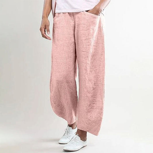 Cécile | Pantalon Décontracté de Couleur Unie