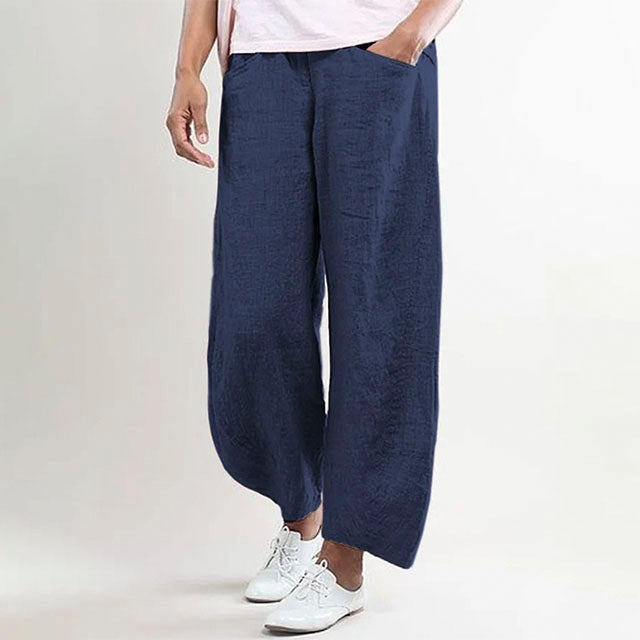 Cécile | Pantalon Décontracté de Couleur Unie