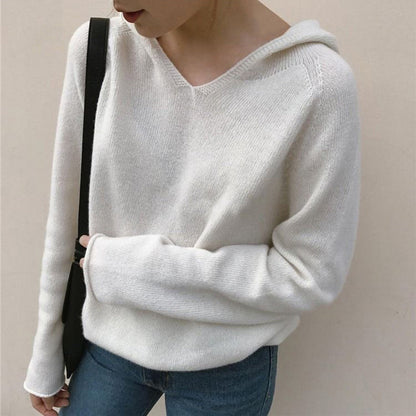 Bérénice | Pull à Capuche de Couleur Unie