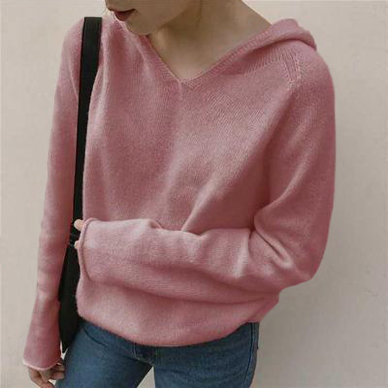 Bérénice | Pull à Capuche de Couleur Unie