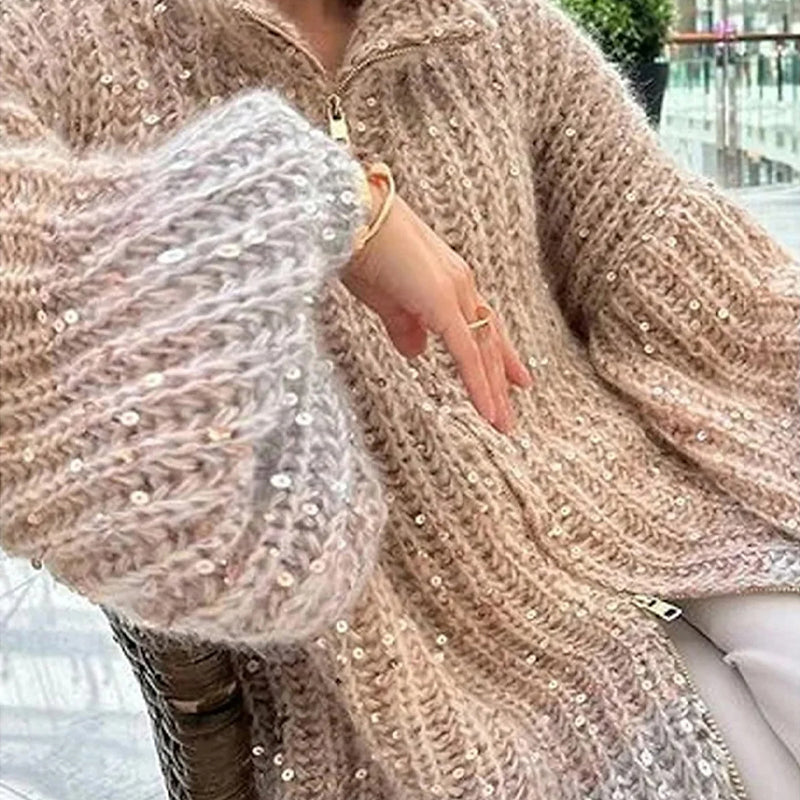 Cardigan Tricoté Décontracté à la Mode