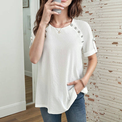 Nina | Blouse Décontractée de Couleur Unie