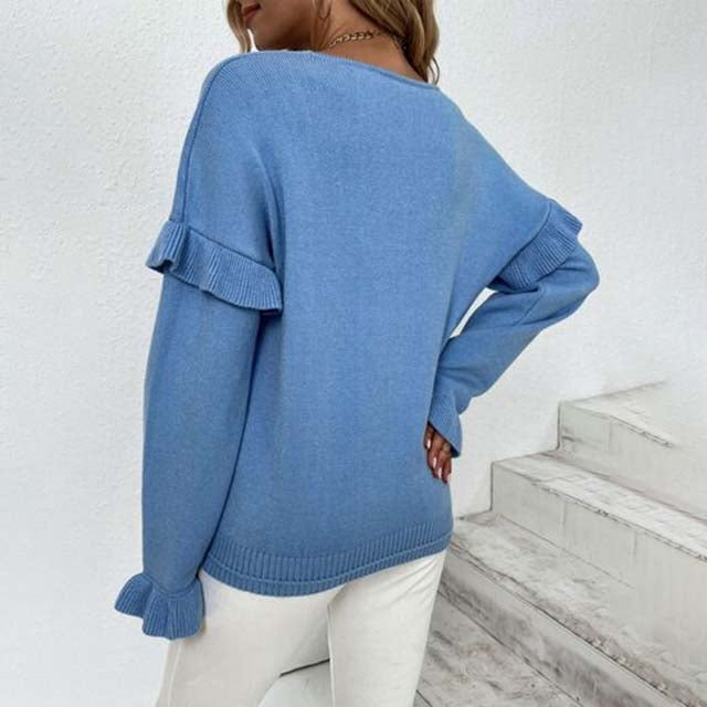 Diane | Pull Décontracté de Couleur Unie
