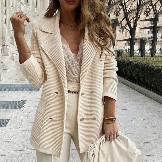 Manteau Décontracté de Couleur Unie