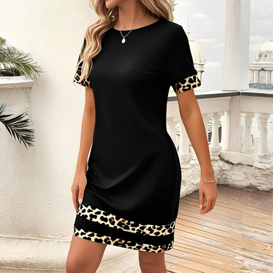 Robe Vintage à Imprimé Léopard
