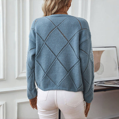 Pull en Tricot Creux Décontracté