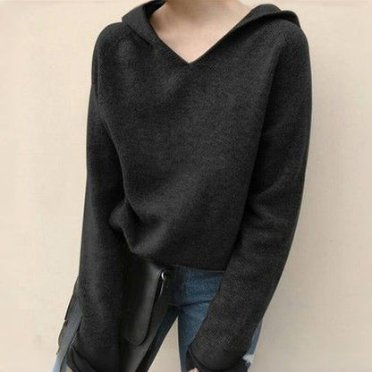 Bérénice | Pull à Capuche de Couleur Unie