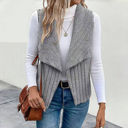Cardigan Décontracté de Couleur Unie