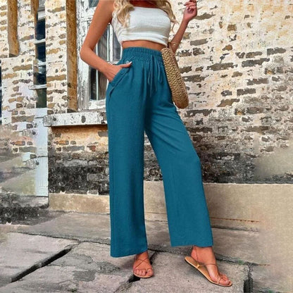 Danièle | Pantalon Décontracté de Couleur Unie