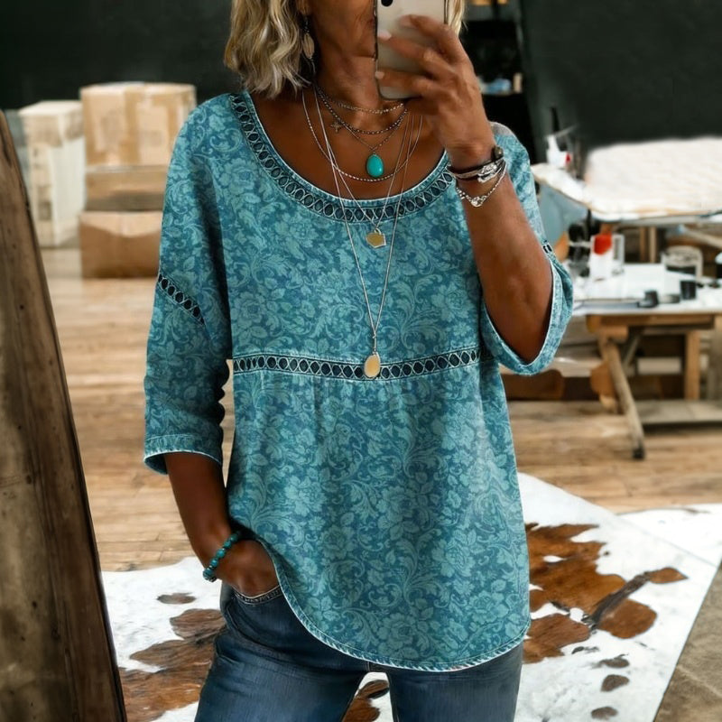 Blouse Décontractée Vintage