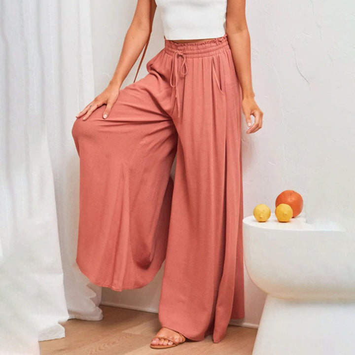 Pantalon Décontracté À Jambe Large
