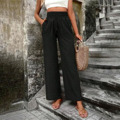 Danièle | Pantalon Décontracté de Couleur Unie