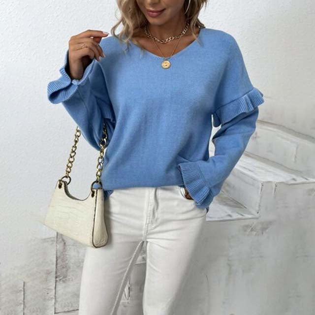 Diane | Pull Décontracté de Couleur Unie