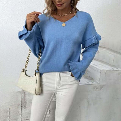 Diane | Pull Décontracté de Couleur Unie