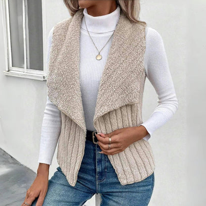 Cardigan Décontracté de Couleur Unie