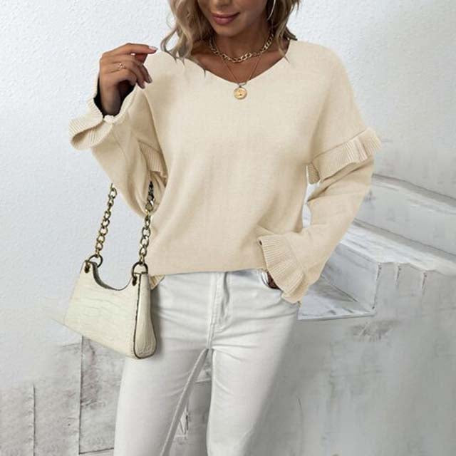 Diane | Pull Décontracté de Couleur Unie