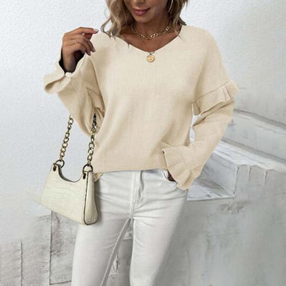 Diane | Pull Décontracté de Couleur Unie