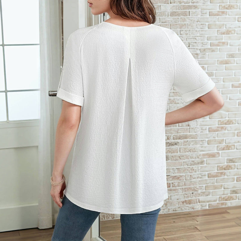 Nina | Blouse Décontractée de Couleur Unie
