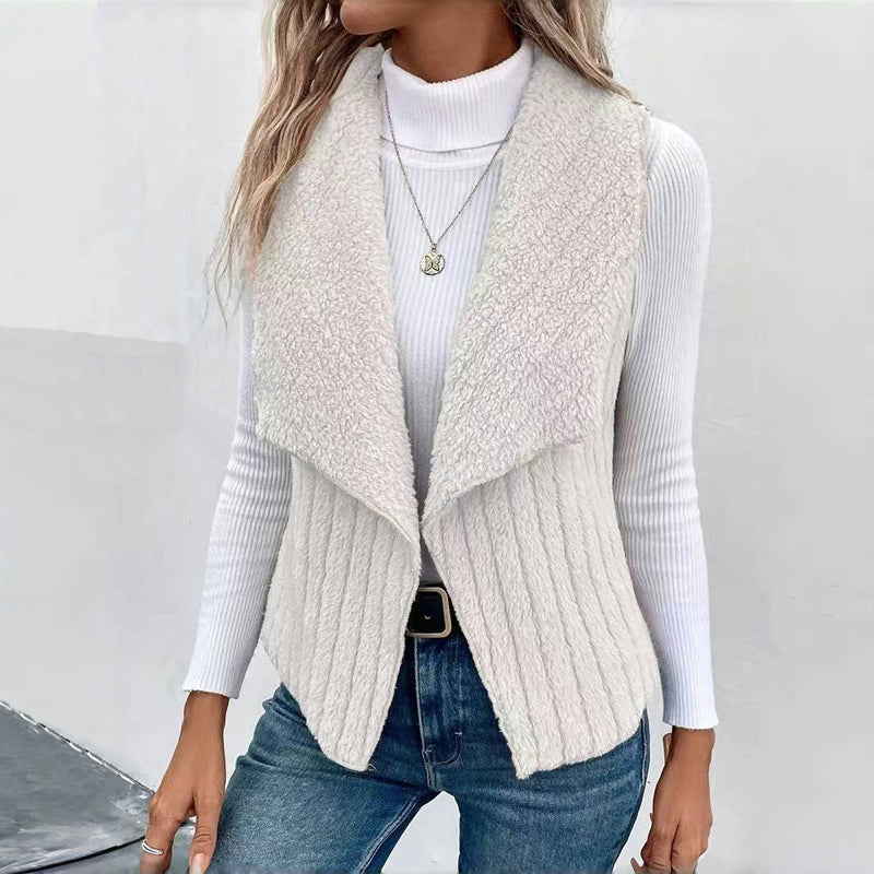 Cardigan Décontracté de Couleur Unie