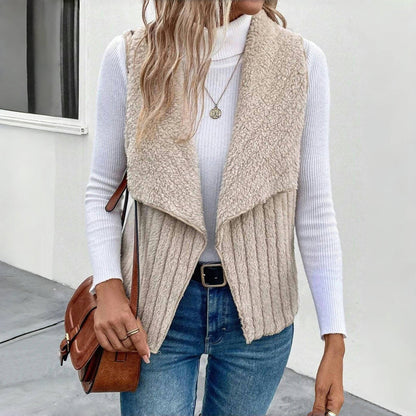 Cardigan Décontracté de Couleur Unie