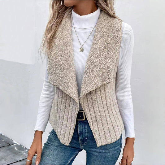 Cardigan Décontracté de Couleur Unie