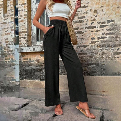 Danièle | Pantalon Décontracté de Couleur Unie