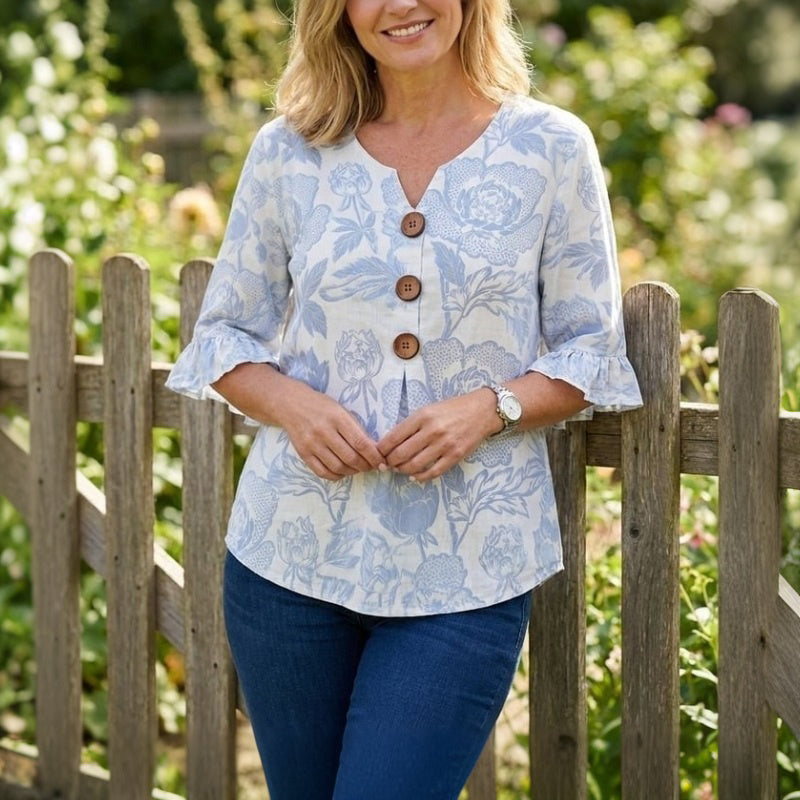 Hortense | Blouse Vintage à Imprimé Floral
