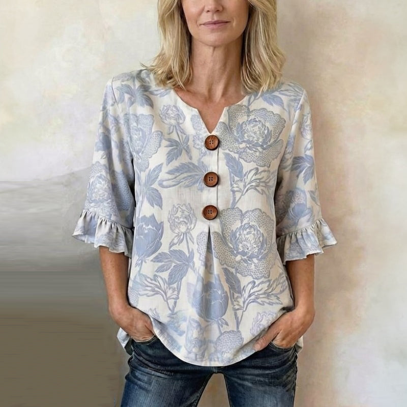 Hortense | Blouse Vintage à Imprimé Floral