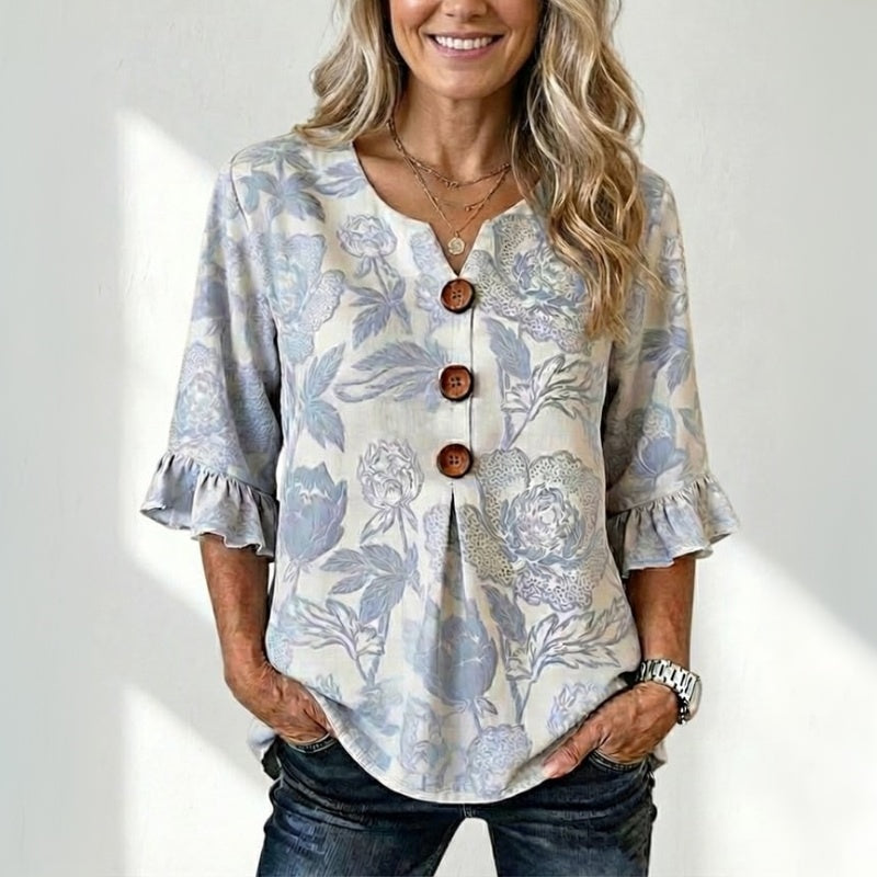 Hortense | Blouse Vintage à Imprimé Floral