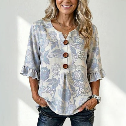 Hortense | Blouse Vintage à Imprimé Floral