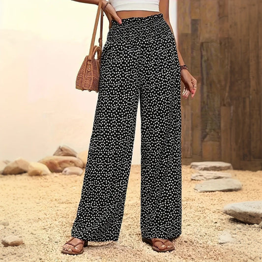 Pantalon à Pois Décontracté
