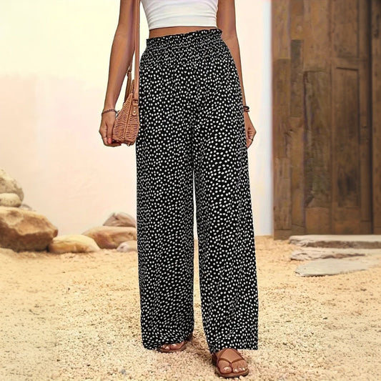 Pantalon à Pois Décontracté