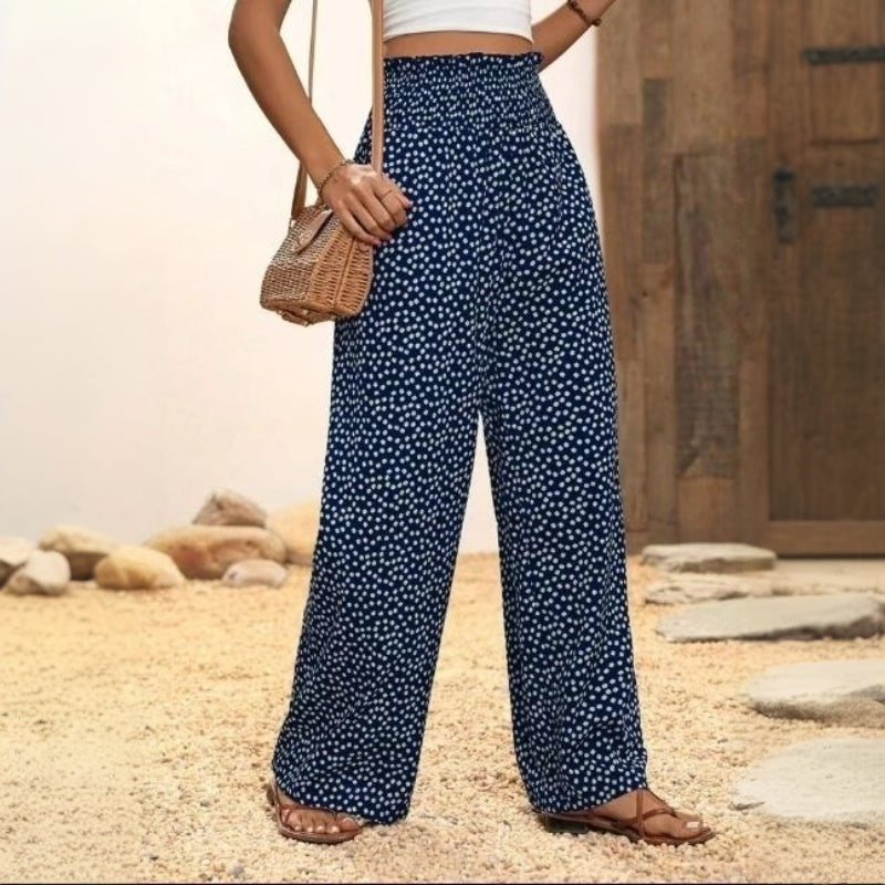 Pantalon à Pois Décontracté