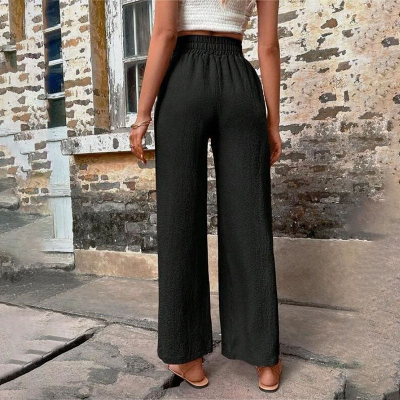 Danièle | Pantalon Décontracté de Couleur Unie