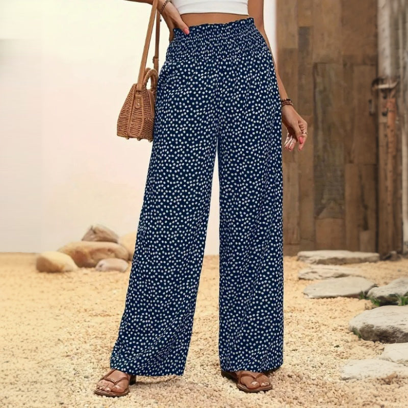 Pantalon à Pois Décontracté