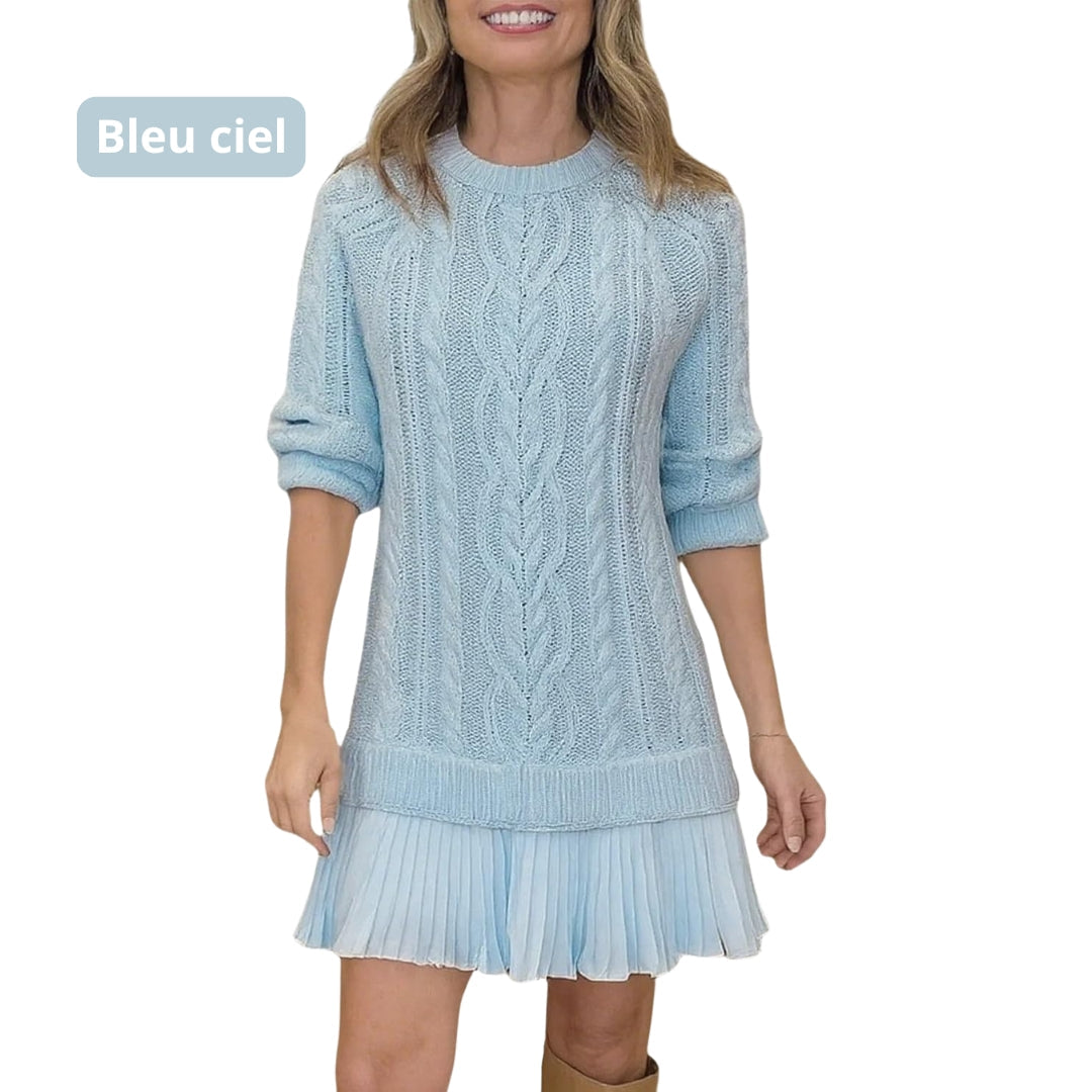 Robe Pull Torsadée Femme Chaude | Automne & Hiver