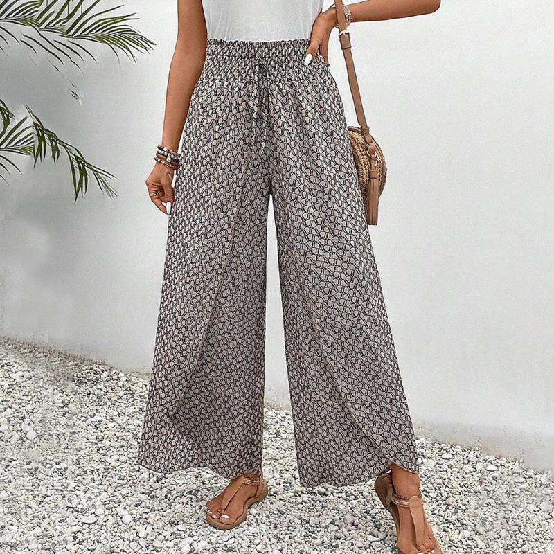 Pantalon Décontracté à Jambes Larges