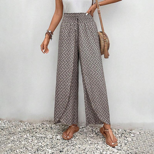 Pantalon Décontracté à Jambes Larges