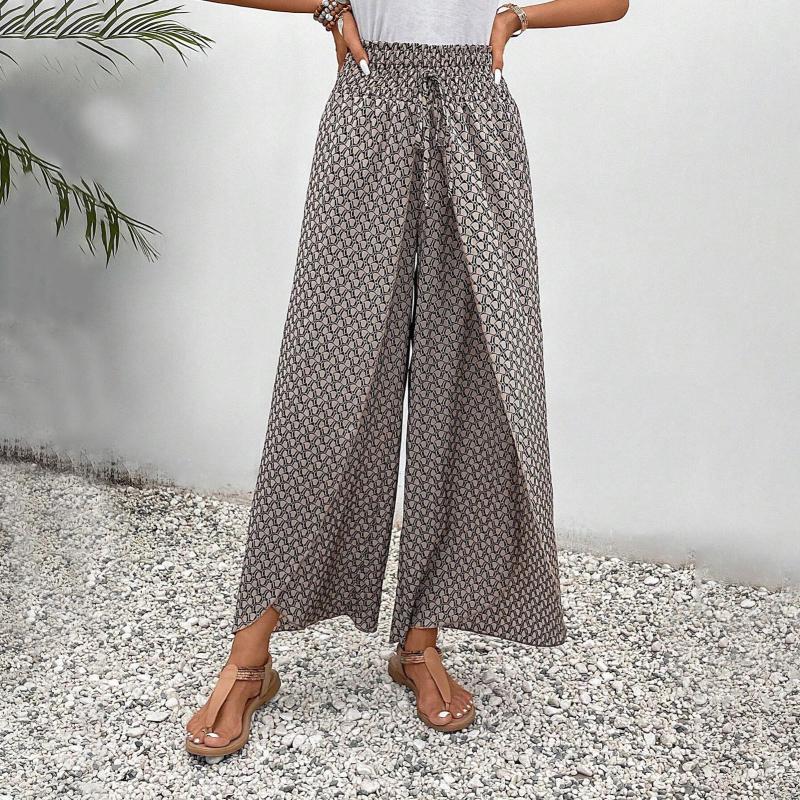 Pantalon Décontracté à Jambes Larges